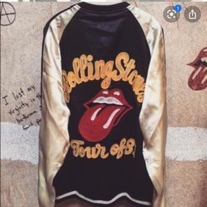 Madeworn Rolling Stones 👅 Satin Bomber Jacket!